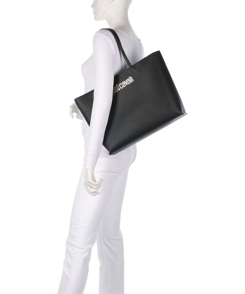 Black Logo Tote Bag with Sleek Finish