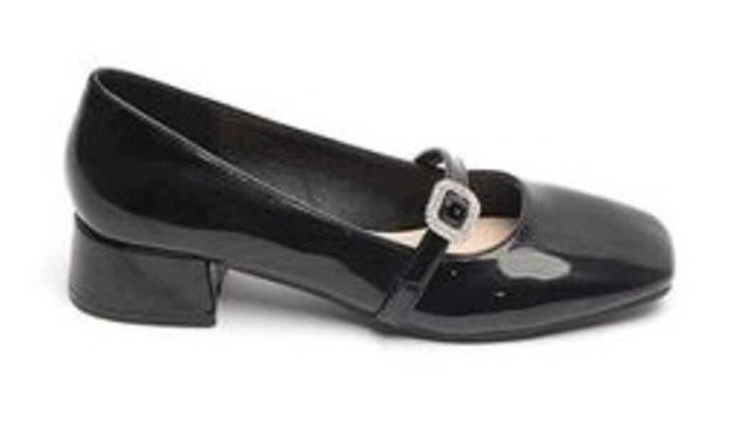 Black Patent Mary Jane with Block Heel