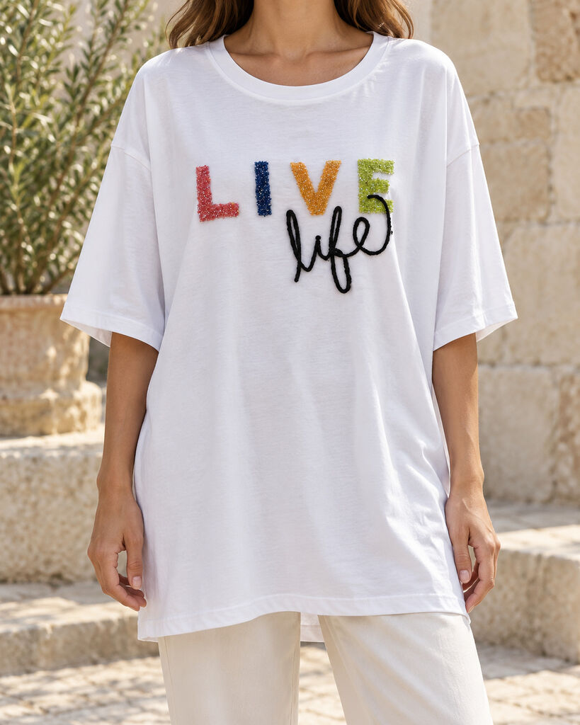 Tshirt LIVELLIFE WHITE