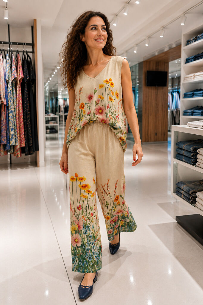 Pantalon - BEI/FLW