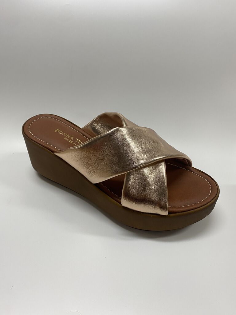 Heeled Mule Open-Toe Nappa ROSEGOL