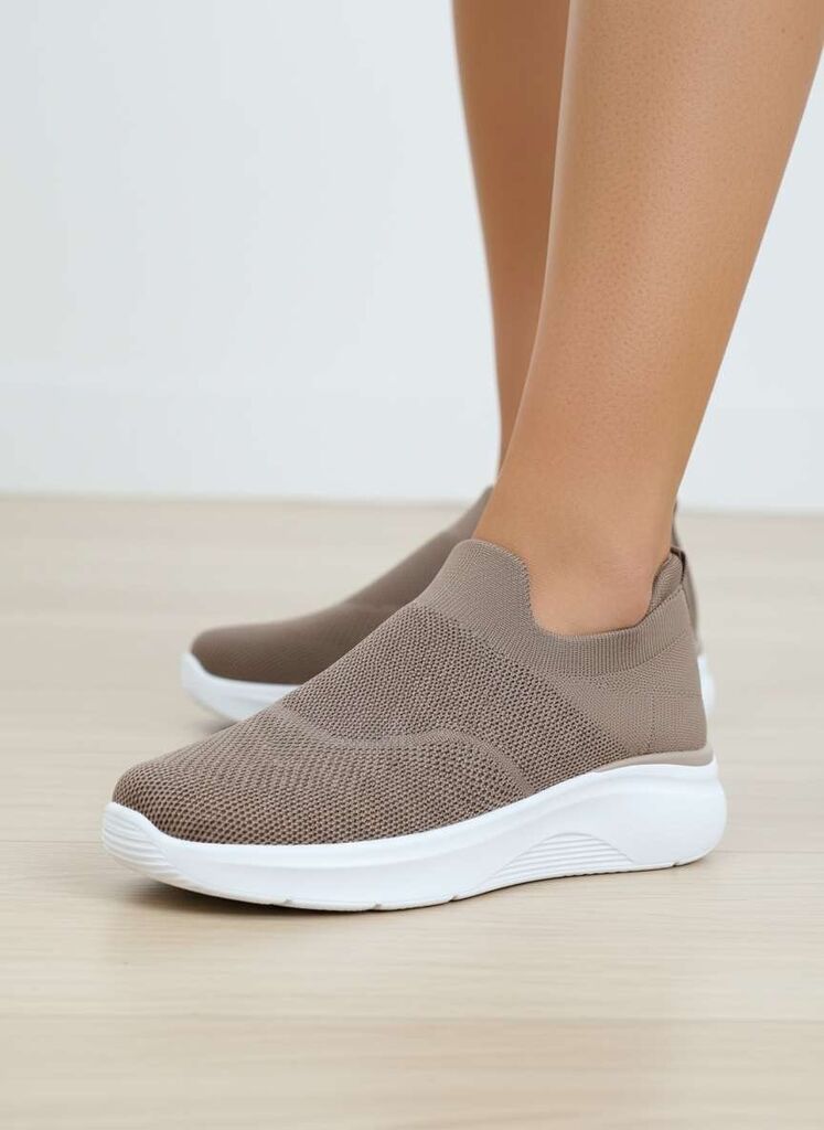 Slip on Sock/Mesh TAUPE