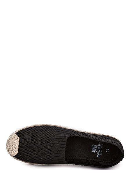 Black Knit Espadrille with Contrast Toe