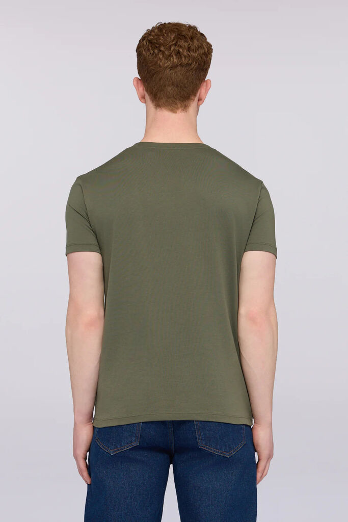 Olive Logo Cotton T-Shirt