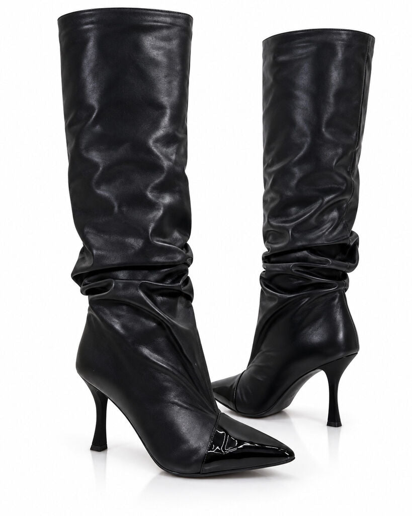 Over the Knee Boot Nappa BLACK