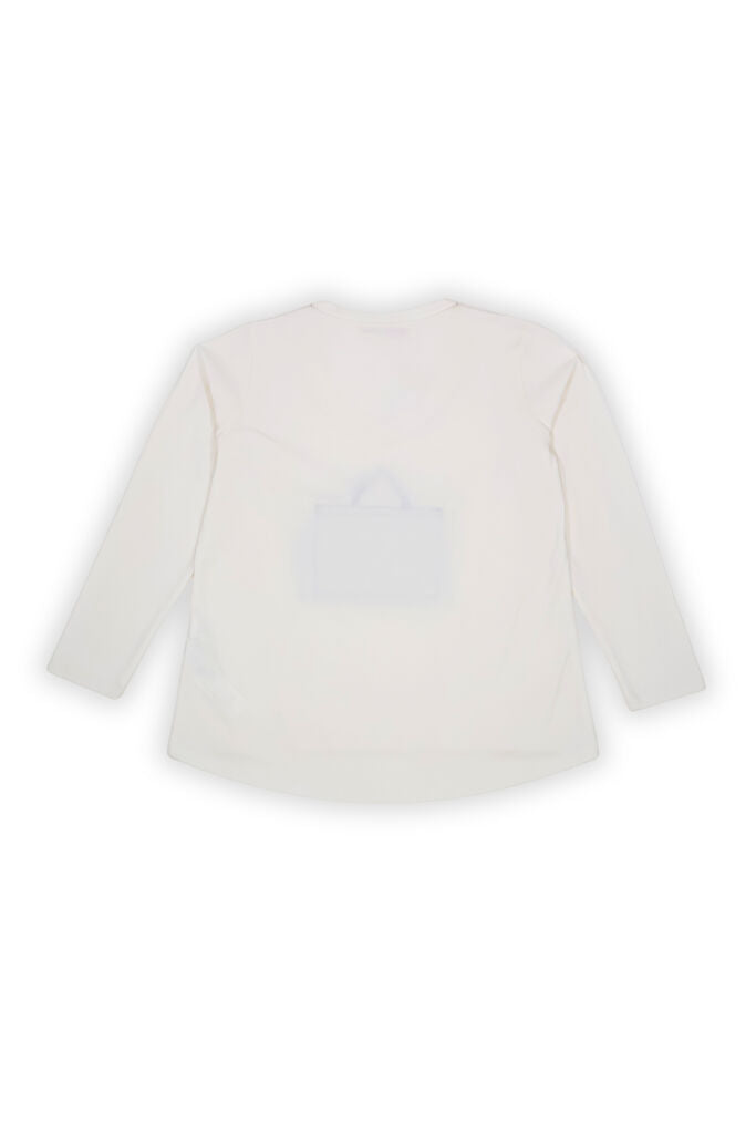 Ivory Long Sleeve Top with Fringe Detail