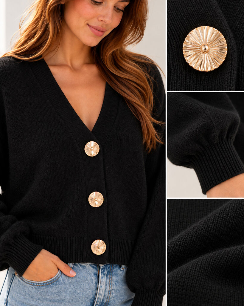Cardigan - BLACK