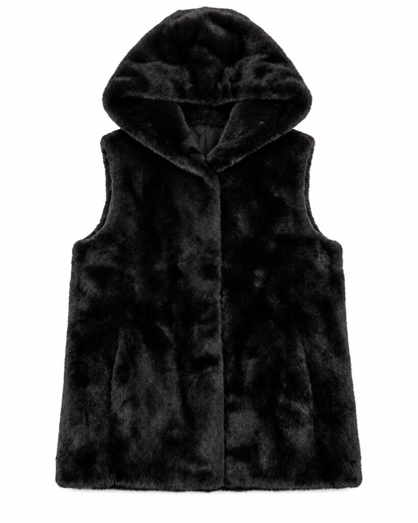 Vest Faux Fur NERO