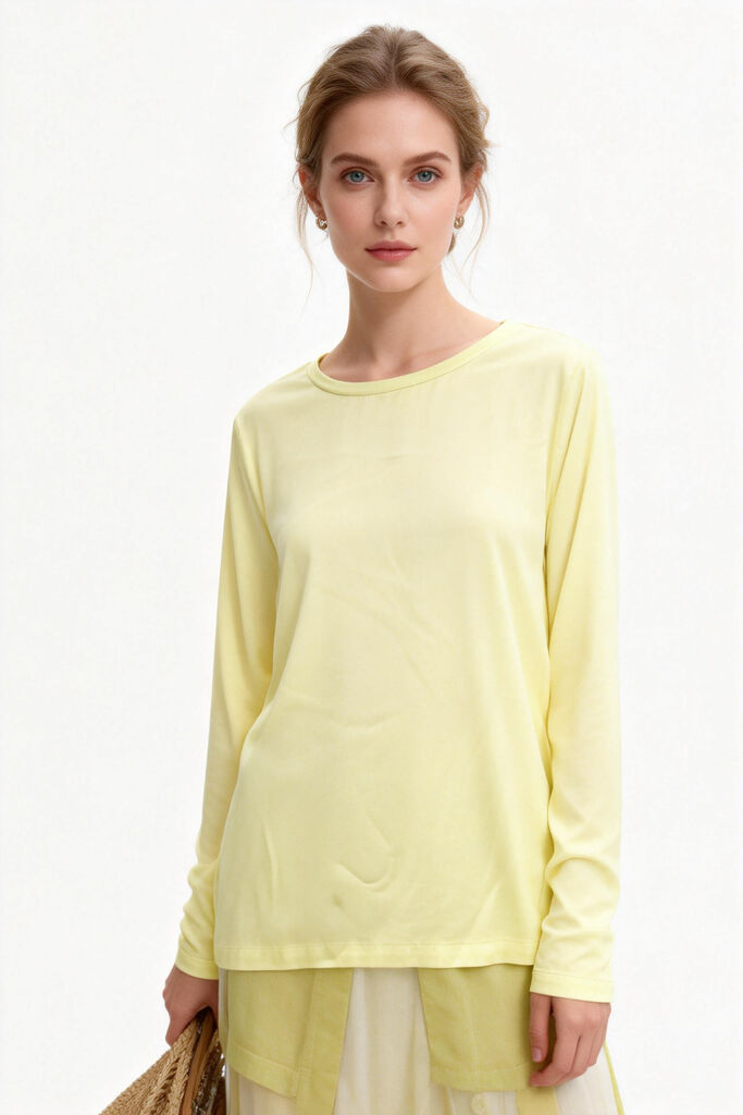 Lemon Long Sleeve Layered Top