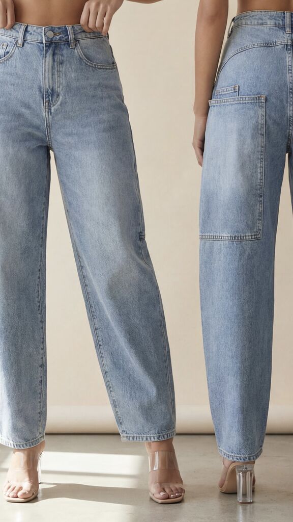 Light Blue Denim Relaxed Fit Jeans