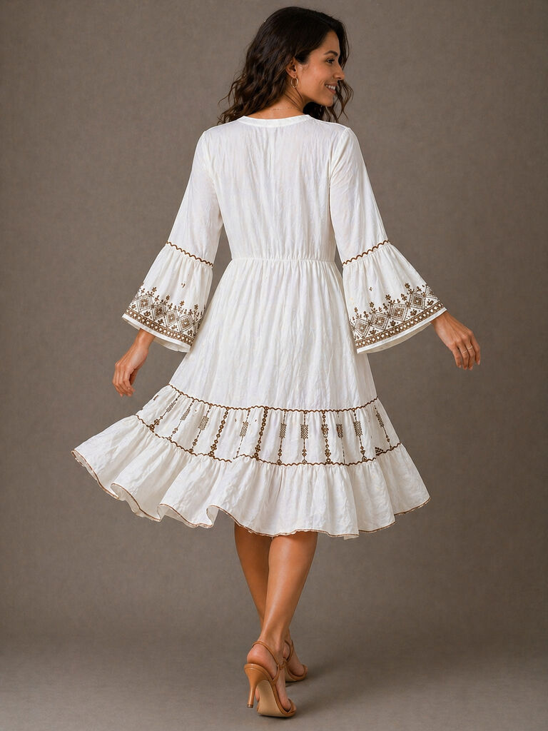 Dress Unique WHI/BEI