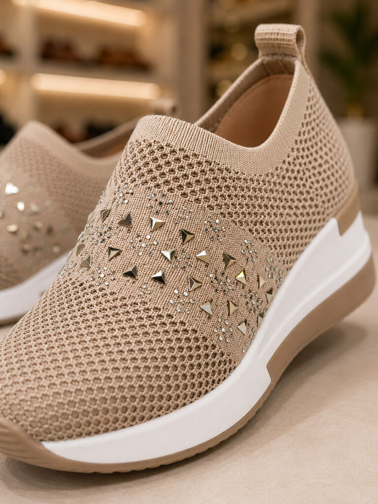 Slip on Sock/Mesh BEIGE