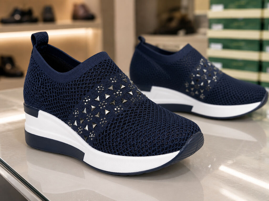 Slip on Sock/Mesh DKBLUE