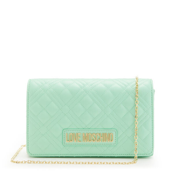 Mint Quilted Crossbody Bag with Chain Strap