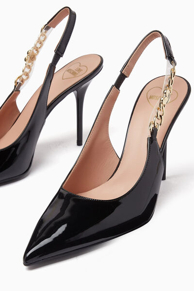 Sling-Back Patent BLACK