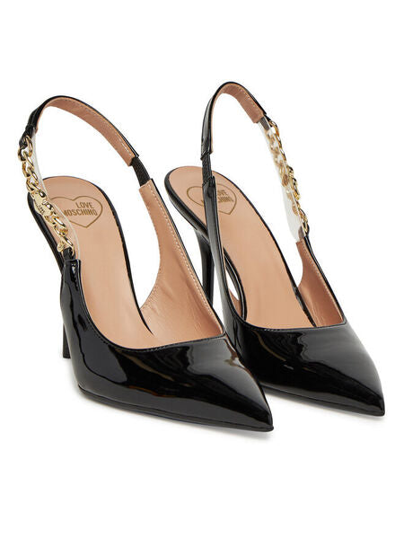 Sling-Back Patent BLACK