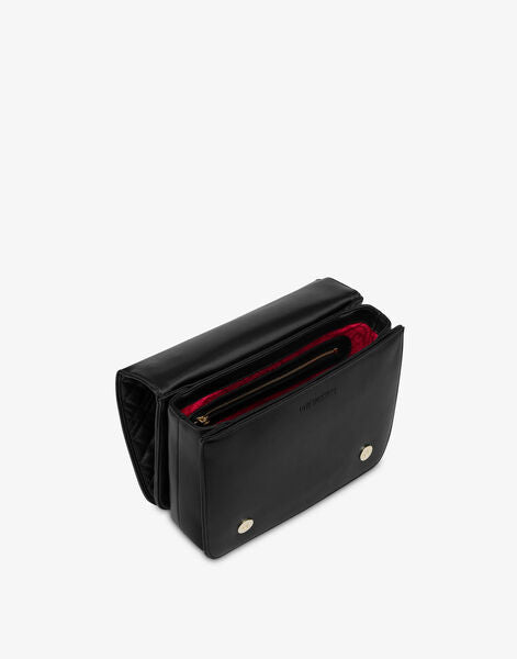 Black Quilted Crossbody Bag with Gold Chain