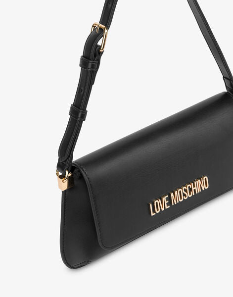 Black Logo Accent Shoulder Bag
