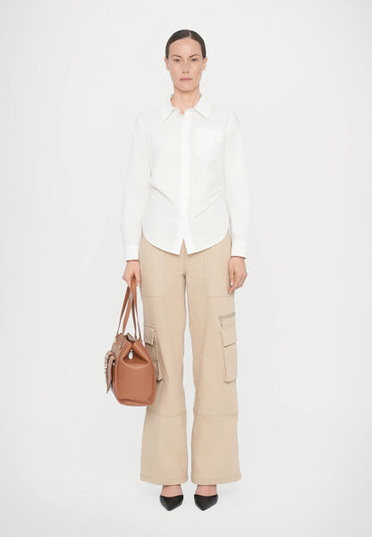 Brown Tote Bag with Gold Accent