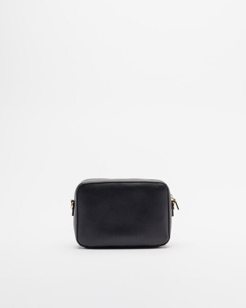 Black Mini Crossbody Bag with Bold Logo