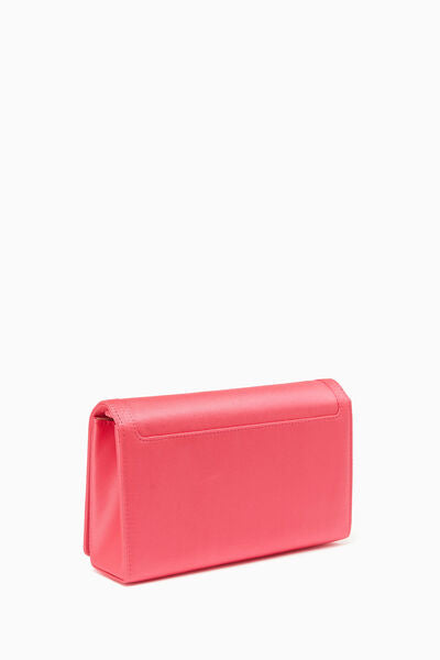 Pink Embellished Crossbody Bag with Chain Strap