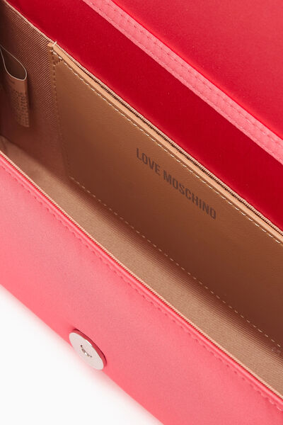 Pink Embellished Crossbody Bag with Chain Strap