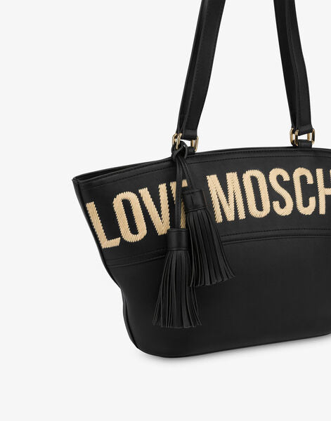 Black Tote Bag with Double Handles