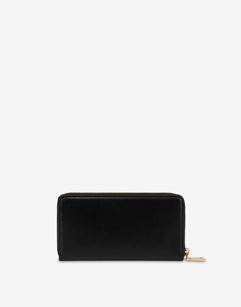 Black Studded Embellished Zip Wallet