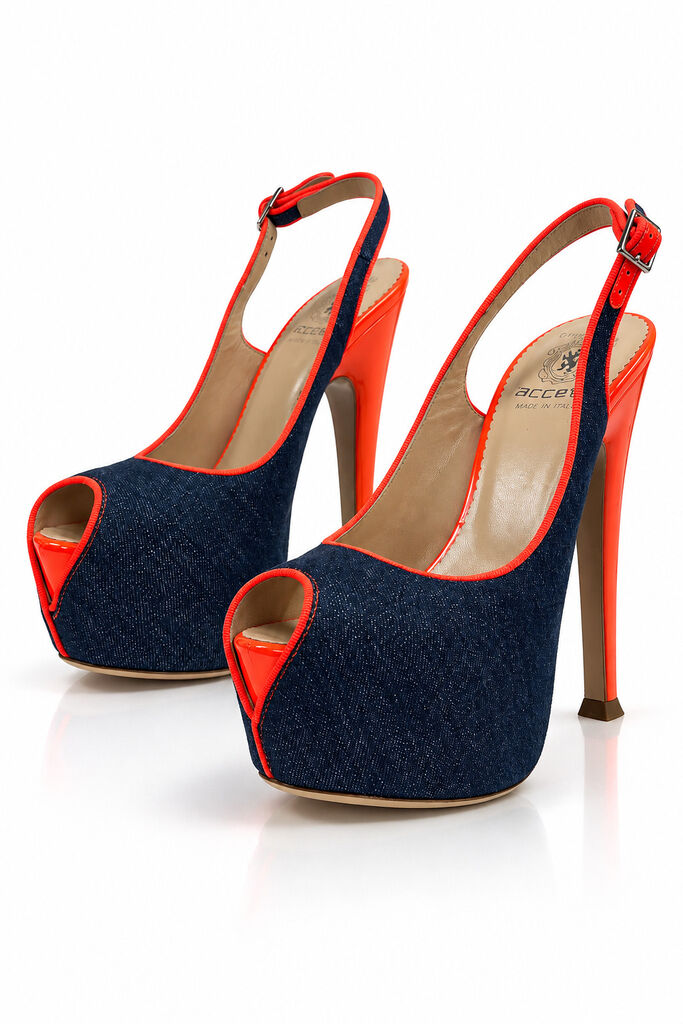Shoes Jeans Oran/Blu