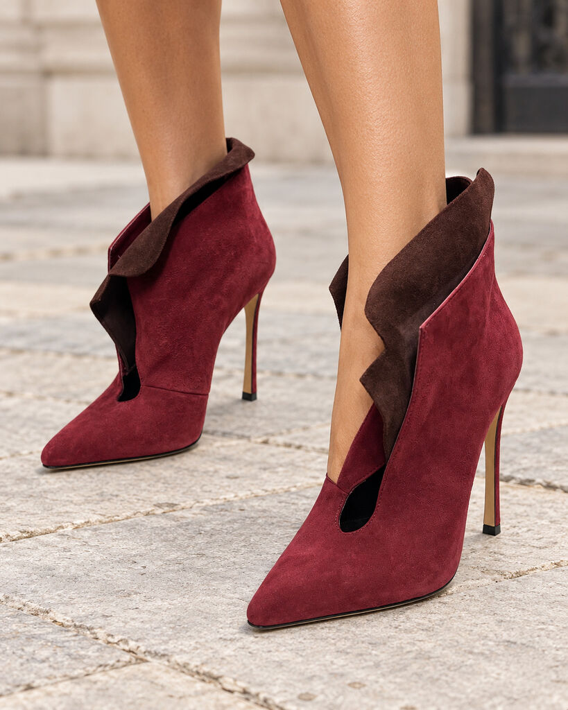 Shoes Suede Rosso