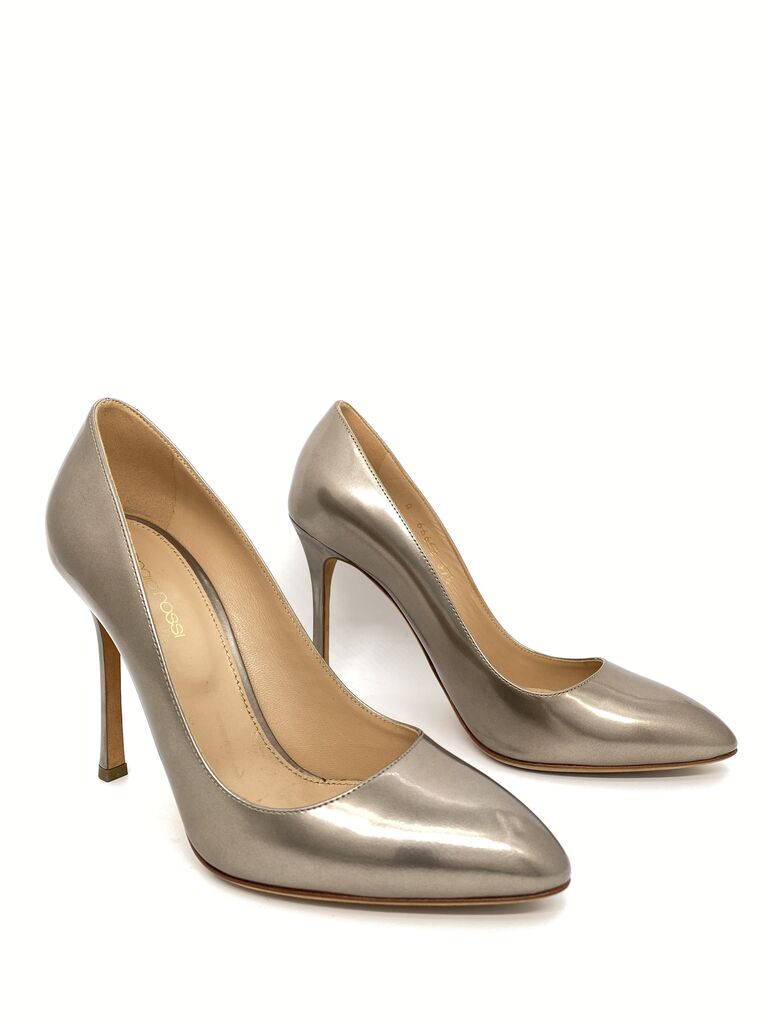 Metallic Shimmer Pointed High Heel Elegant Pump