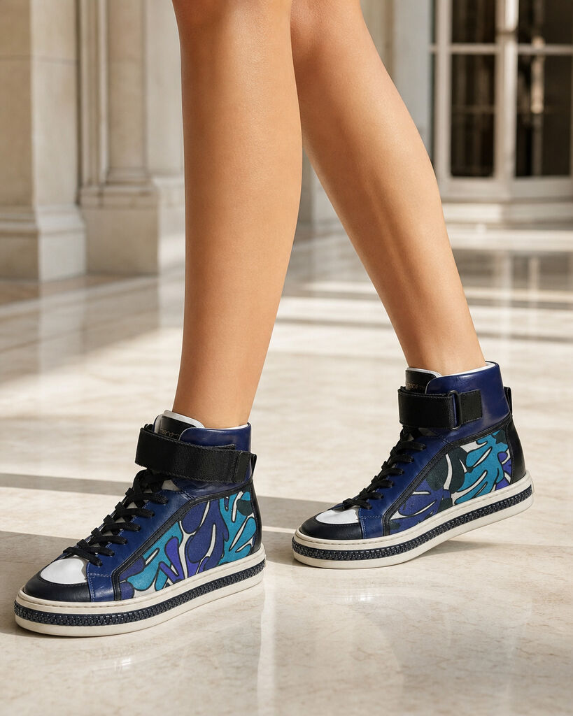 Shoes Nappa Ner/Blu