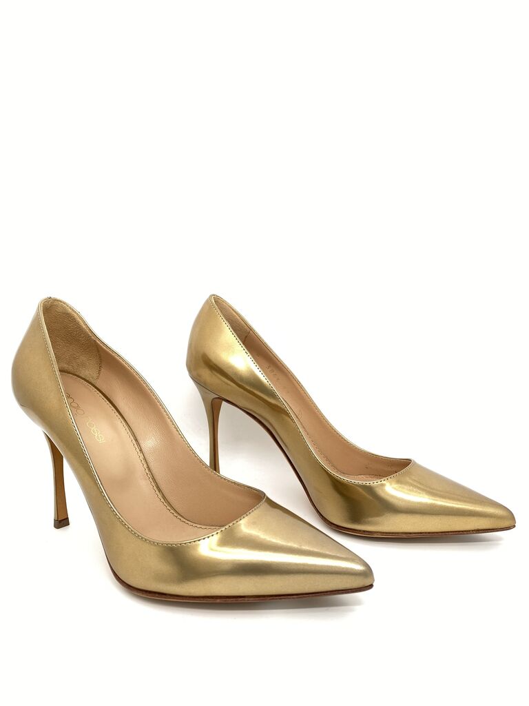 Gold Metallic Stiletto Pump with Sleek Finish