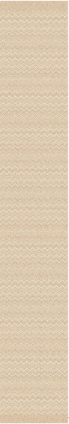 Beige Chevron Knit Scarf with Soft Texture