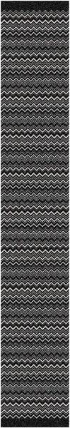 Charcoal Chevron Knit Scarf with Metallic Accents