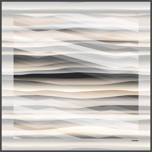 Neutral Abstract Patterned Scarf