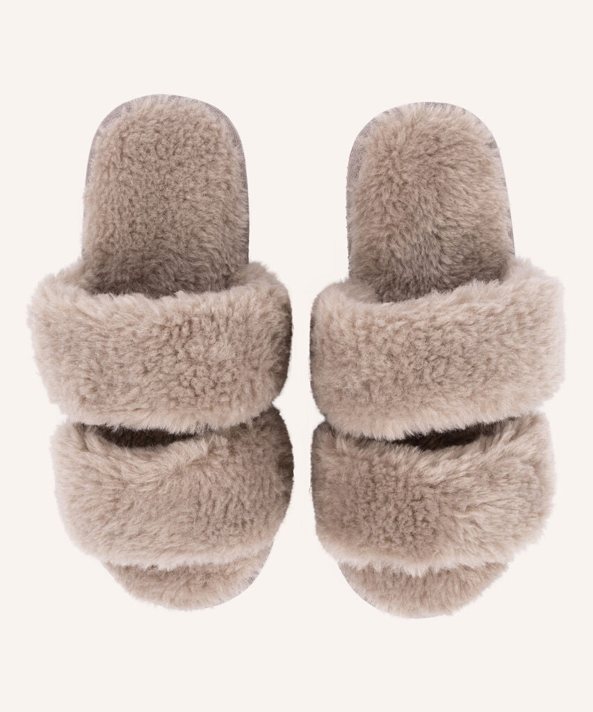 LAUREN FAKE FUR SLIDE