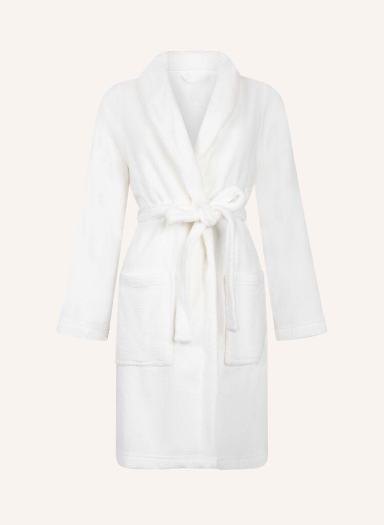 ROBE SHORT FLANNEL FLEECE EMB