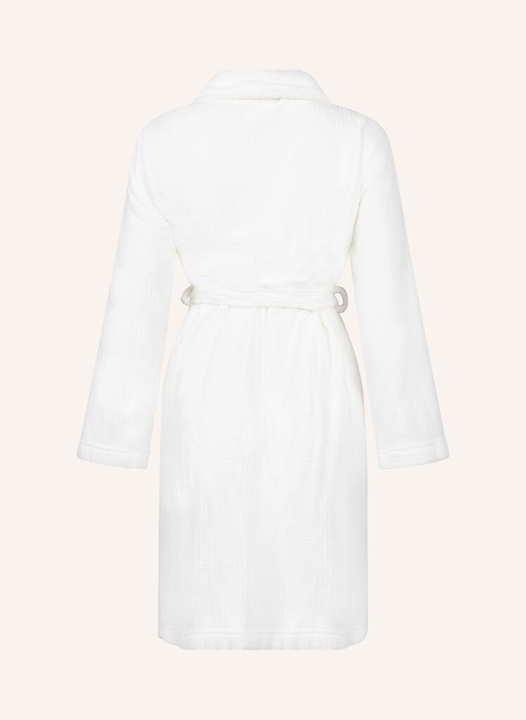 ROBE SHORT FLANNEL FLEECE EMB