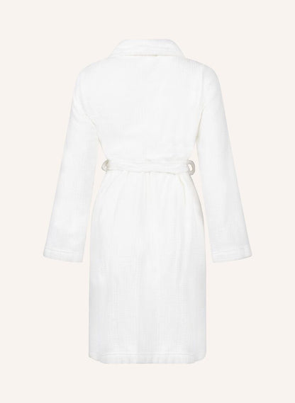 ROBE SHORT FLANNEL FLEECE EMB