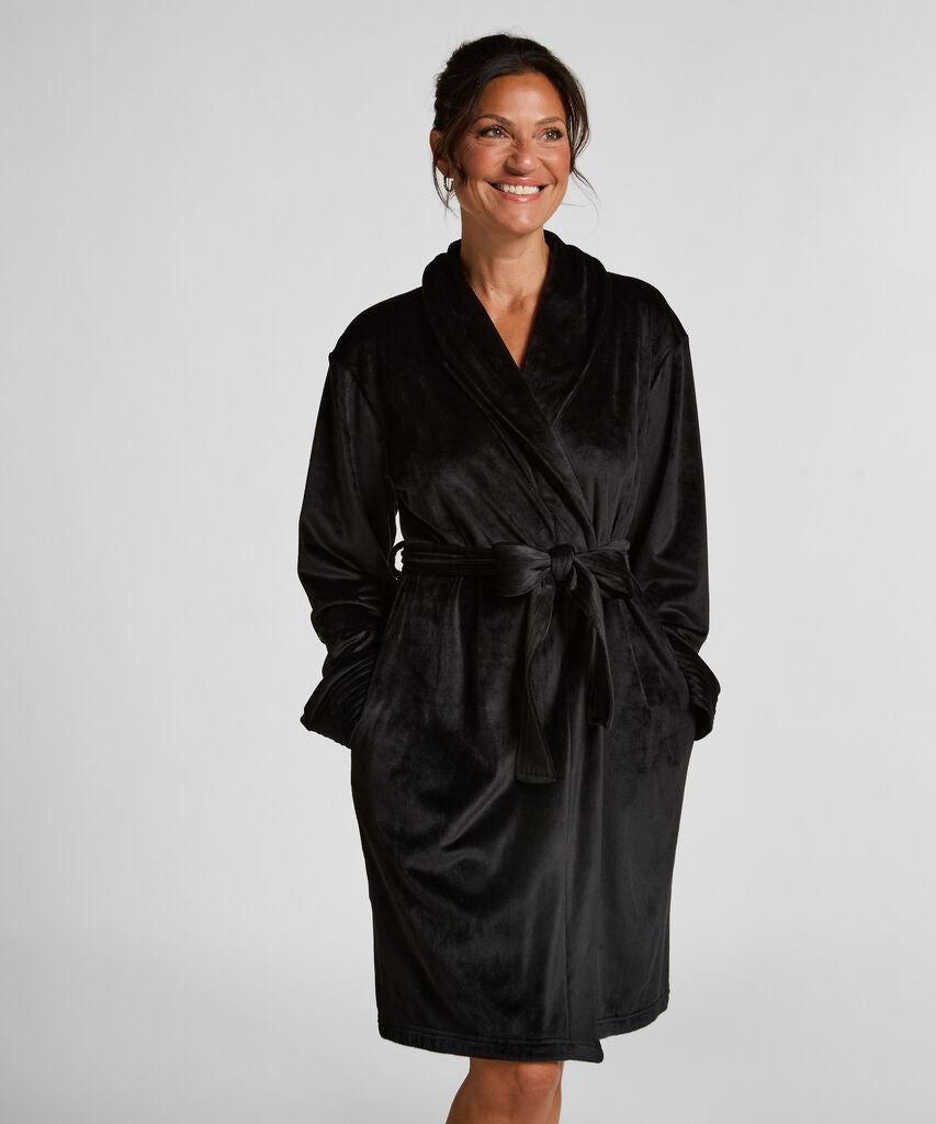 ROBE SHORT FLUFFY FLEECE