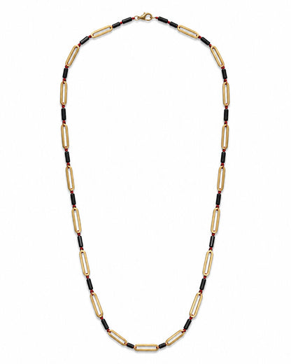 Gold Oval Red Cord