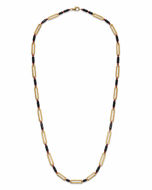 Gold Oval Red Cord