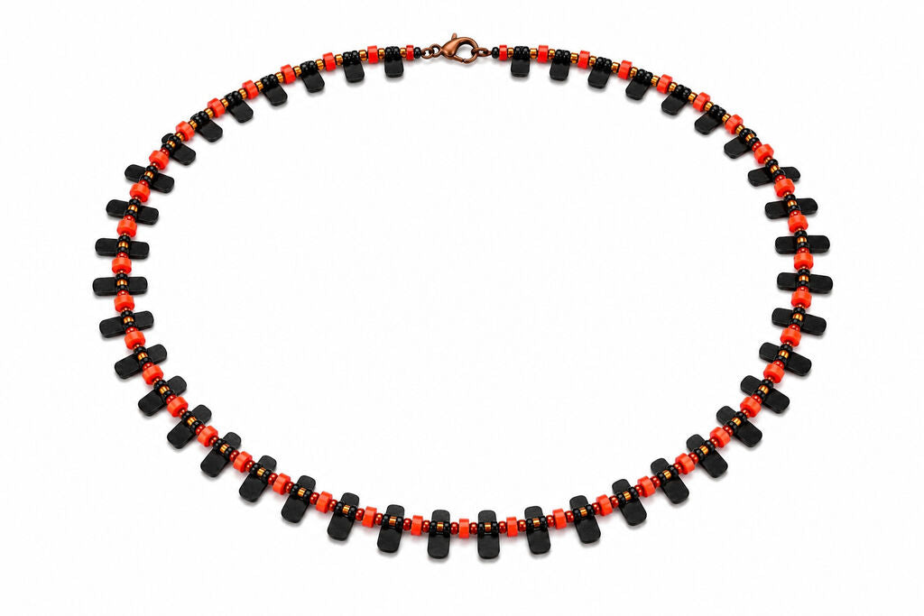 Black and Orange Round