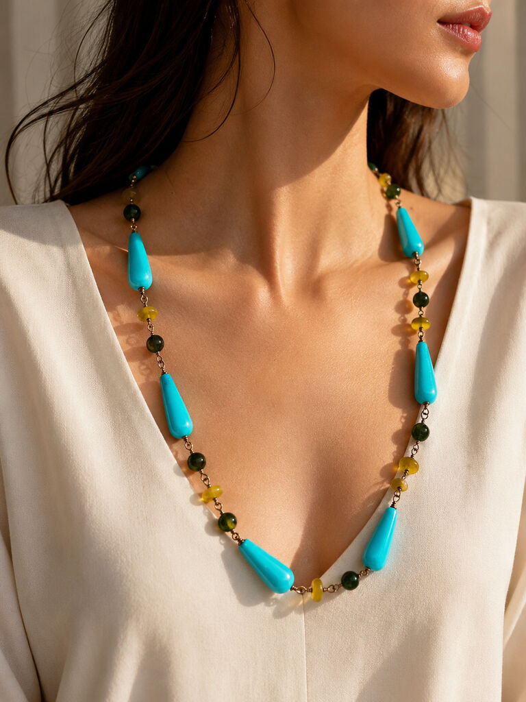 Turquoise Teardrops Rainbow