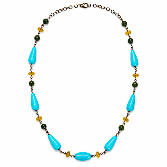 Turquoise Teardrops Rainbow