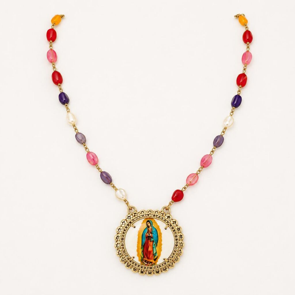 Rainbow Beads Virgin Mary