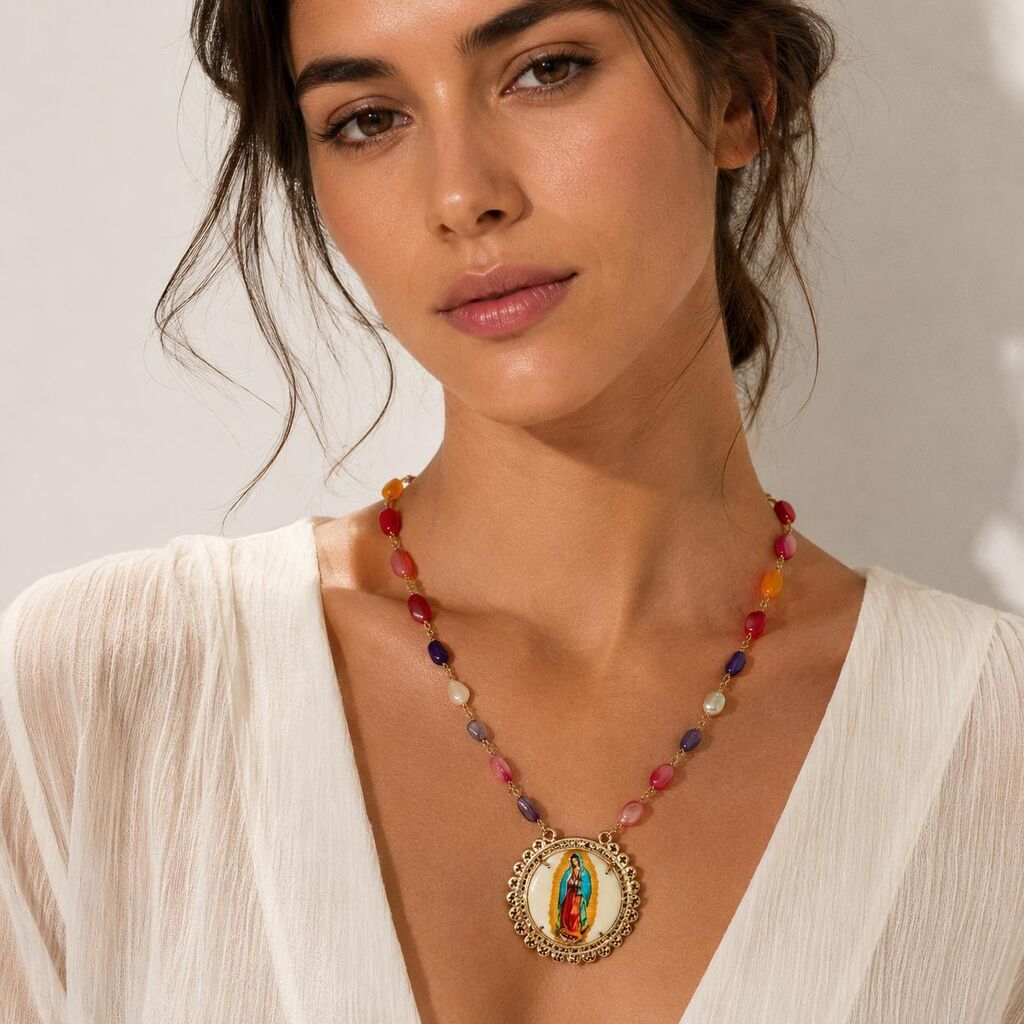 Rainbow Beads Virgin Mary