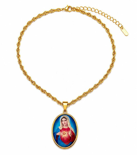 Virgin Mary Gold Chain