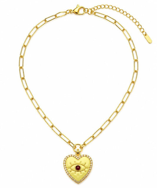 Yellow Heart Eye Pendant